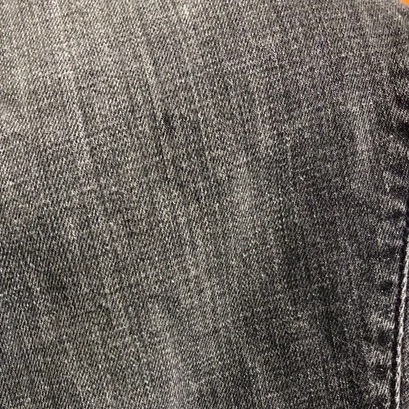 Lightly distressed black gray wash low rise jeans western punk cowgirl rodeo - Picture 5 of 5